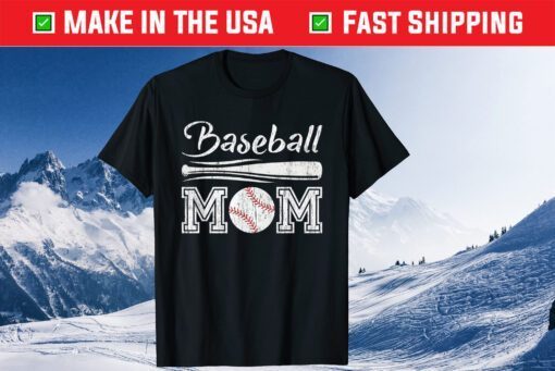 Baseball Mom Distressed Baseball Mother’s Day Classic T-Shirt