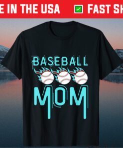 Baseball Mom Leopard Funny Softball Mom Classic T-Shirt