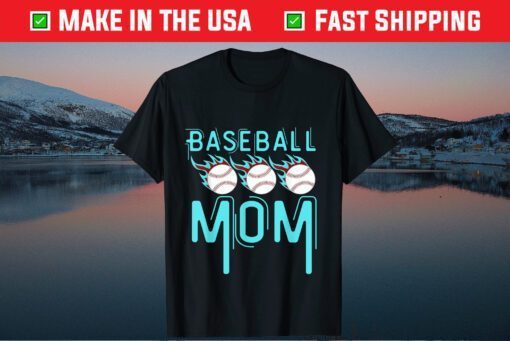 Baseball Mom Leopard Funny Softball Mom Classic T-Shirt