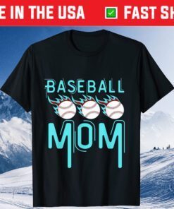 Baseball Mom Leopard Funny Softball Mom Classic T-Shirt