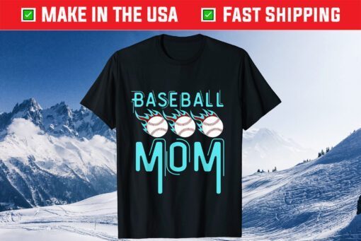 Baseball Mom Leopard Funny Softball Mom Classic T-Shirt