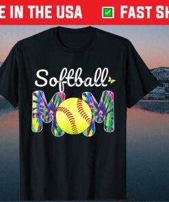 Baseball Mom Love Tie Dye Softball Mom Mother's Day Us 2021 T-Shirt