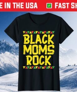 Black Moms Rock Kente Pride African American Mother Us 2021 T-Shirt