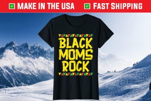 Black Moms Rock Kente Pride African American Mother Us 2021 T-Shirt