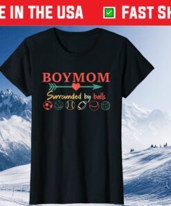 Boy Mom Surrounded By Balls Mother's Day Classic T-Shirt