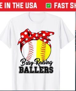 Busy Raising Ballers Softball Baseball Mom Life Mothers Day Classic T-Shirt