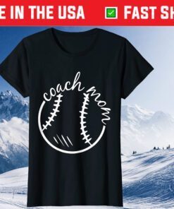 Coach Mom Mothers-Day Baseball Sport Lover Mama Mommy Momma Classic T-Shirt