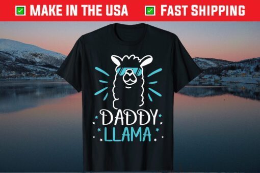 Cool Glass Llama Daddy Llama Animals Father Parent Day Classic T-Shirt