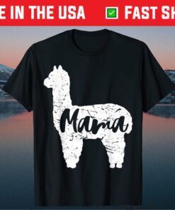 Cute Proud Mama Llama Alpaca Happy Mothers Day Us 2021 T-Shirt