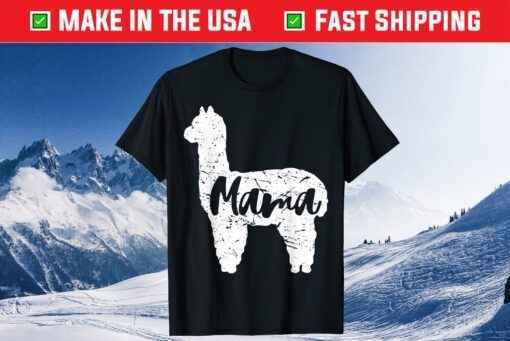 Cute Proud Mama Llama Alpaca Happy Mothers Day Us 2021 T-Shirt