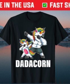 Dadacorn Dadicorn Daddycorn Unicorn Dad Baby Fathers Day Classic Shirt