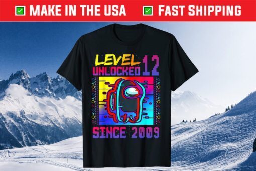 Disstressed Level 12 Unlocked Among With Us 12th Birthday Classic T-Shirt
