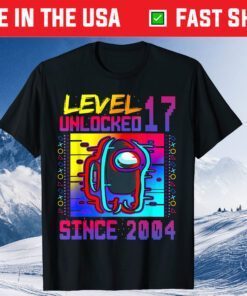 Disstressed Level 17 Unlocked Among With Us 17th Birthday Classic T-Shirt