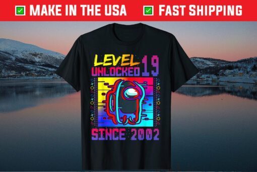 Disstressed Level 19 Unlocked Among With Us 19th Birthday Classic T-Shirt