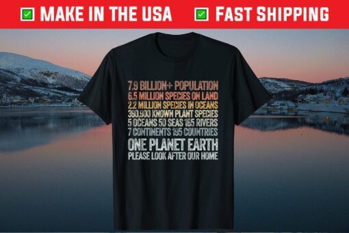 Earth Day 2021 One Planet Earth Look After It Environmental Classic T-Shirt