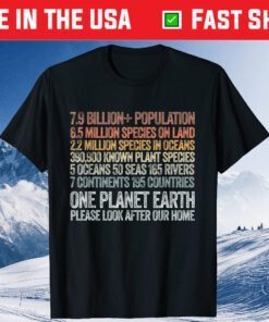 Earth Day 2021 One Planet Earth Look After It Environmental Classic T-Shirt