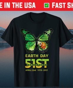 Earth Day 51st Anniversary 2021 Butterfly Environmental Classic T-Shirt