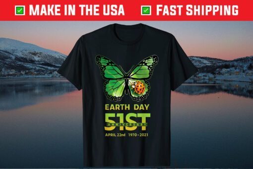 Earth Day 51st Anniversary 2021 Butterfly Environmental Classic T-Shirt