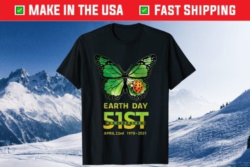 Earth Day 51st Anniversary 2021 Butterfly Environmental Classic T-Shirt