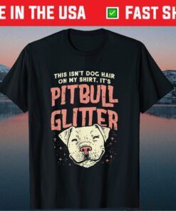 Girls Pitbull Glitter Hair Dog Lover - Mothers Day Mom Classic T-Shirt