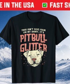 Girls Pitbull Glitter Hair Dog Lover - Mothers Day Mom Classic T-Shirt