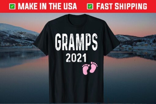 Gramps 2021 New Grandfather Baby Girl Feet Fathers Day Classic T-Shirt