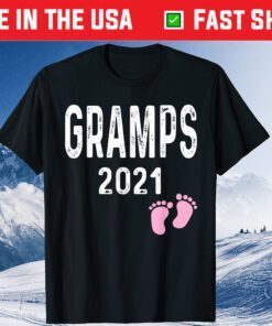 Gramps 2021 New Grandfather Baby Girl Feet Fathers Day Classic T-Shirt