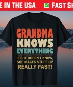 Grandma Know Everything Vintage Mothers Day Classic T-Shirt