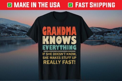 Grandma Know Everything Vintage Mothers Day Classic T-Shirt