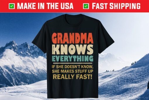 Grandma Know Everything Vintage Mothers Day Classic T-Shirt