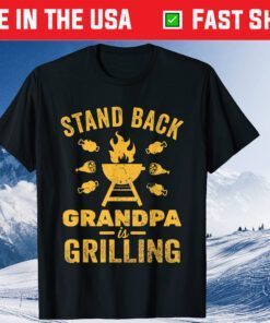 Grill Master Grandpa Grilling BBQ Fathers Day Classic T-Shirt