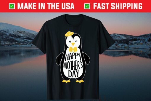 I Love My Mama Penguin Cute Happy Mothers Day T-Shirt