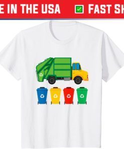 Kids Garbage Truck Recycling Bins Earth Day Children Toddler Classic T-Shirt