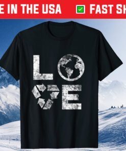 Love Earth Day 90s Vintage Recycling Us 2021 T-Shirt