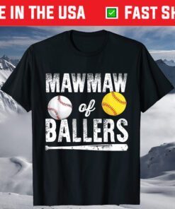 Mawmaw Of Ballers Shirt Baseball Softball T-Shirt