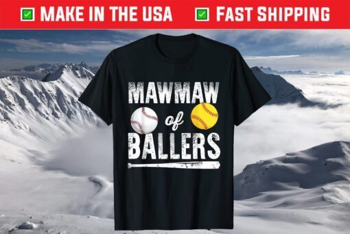 Mawmaw Of Ballers Shirt Baseball Softball T-Shirt