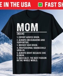Mom Definition - Cute And Funny Mother's Day 2021 Gift T-Shirt
