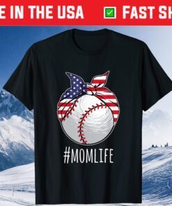 Mom Life Baseball Softball Mothers Day 2021 American Flag Classic T-Shirt