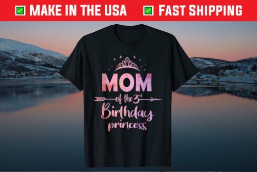 Mom Of The 3rd Birthday Princess Girl 3 Years Old B-day Classic T-Shirt