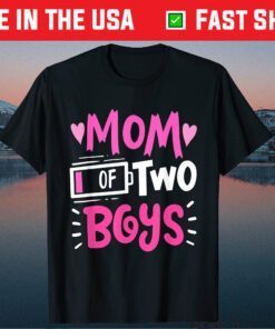 Mom of 2 Boys Low Battery Funny Mothers Day Classic T-Shirt