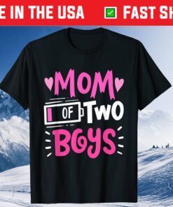 Mom of 2 Boys Low Battery Funny Mothers Day Classic T-Shirt