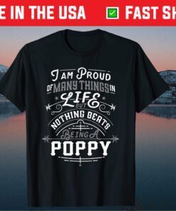 Nothing Beats Being A Poppy Grandpa Fathers Day Unisex T-shirt