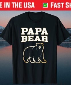 Papa Bear Cool Funny Matching Family Dad Classic T-Shirt