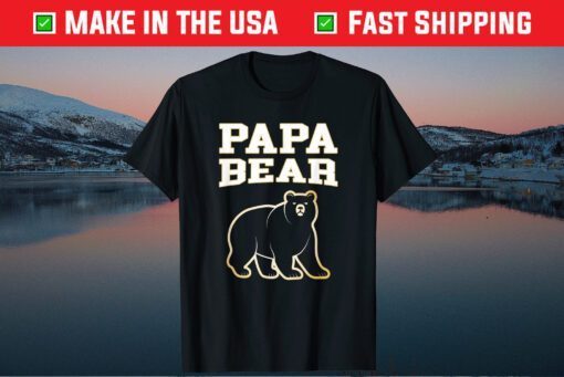 Papa Bear Cool Funny Matching Family Dad Classic T-Shirt