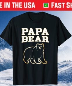 Papa Bear Cool Funny Matching Family Dad Classic T-Shirt