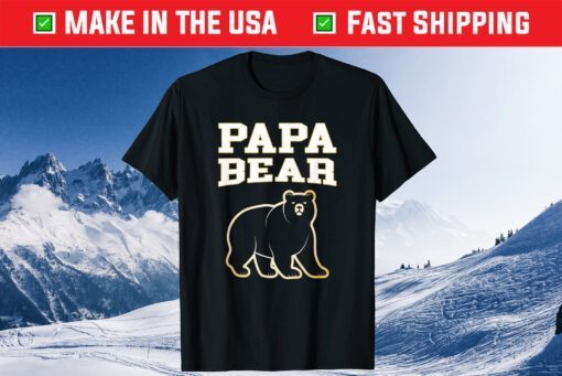 Papa Bear Cool Funny Matching Family Dad Classic T-Shirt