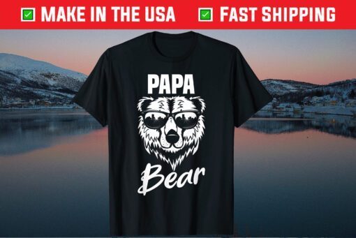 Papa Bear Wearing Cool Sunglasses Fathers Day Classic T-Shirt