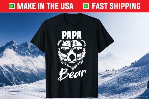 Papa Bear Wearing Cool Sunglasses Fathers Day Classic T-Shirt