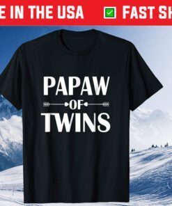 Papaw Of Twins Father's Day Gift T-Shirt