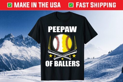 Peepaw Baseball Softball Of Ball Father's Mother's Day Gift T-Shirt